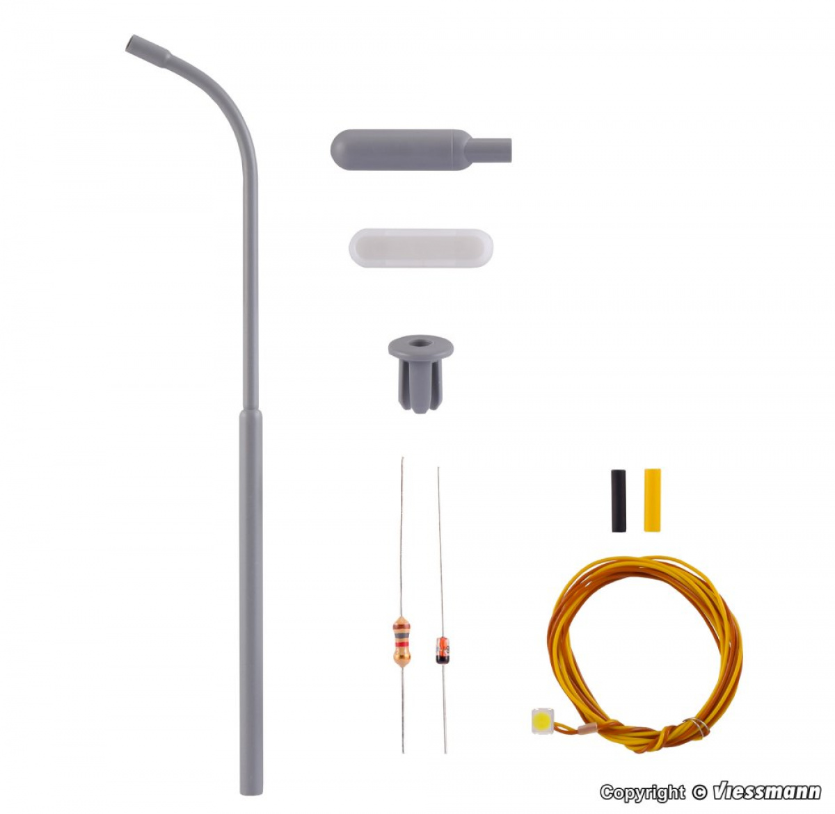 Viessmann 6722 H0 Bausatz Peitschenleuchte, LED