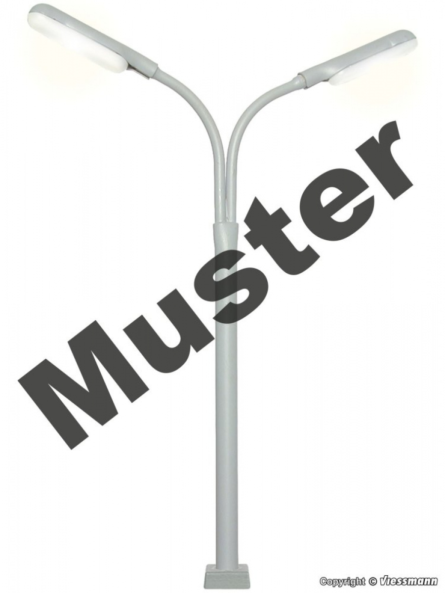 Viessmann 6723 H0 Bausatz Peitschenleuchte, doppelt, Glühlampe