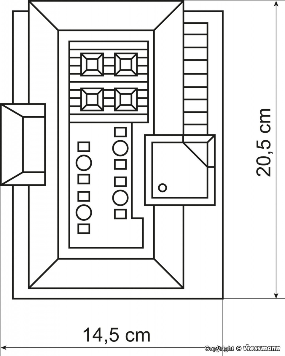 Vollmer 43656 H0 Discothek mit LED-Beleuchtung, Funktionsbausatz