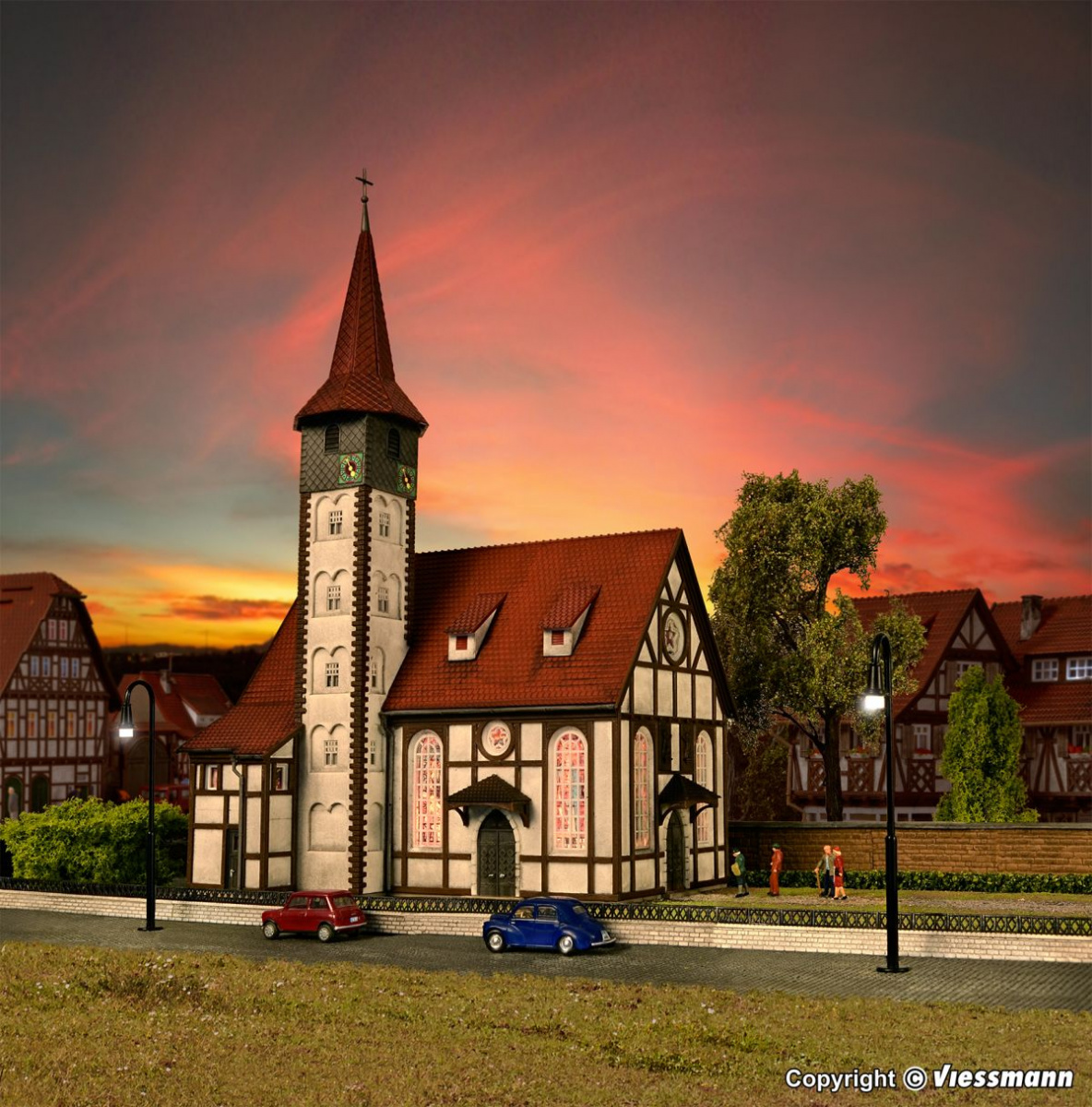 Vollmer 43768 H0 Fachwerkkirche Altbach