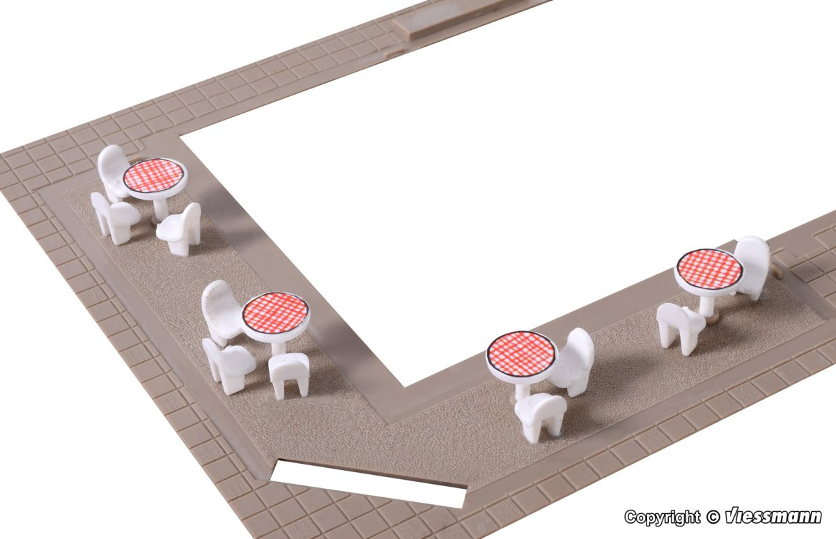 Vollmer 43781 H0 Restaurant mit Inneneinrichtung & Beleuchtung