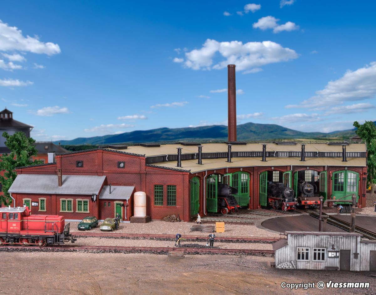 Vollmer 5758 H0 Ringlokschuppen 6-ständig