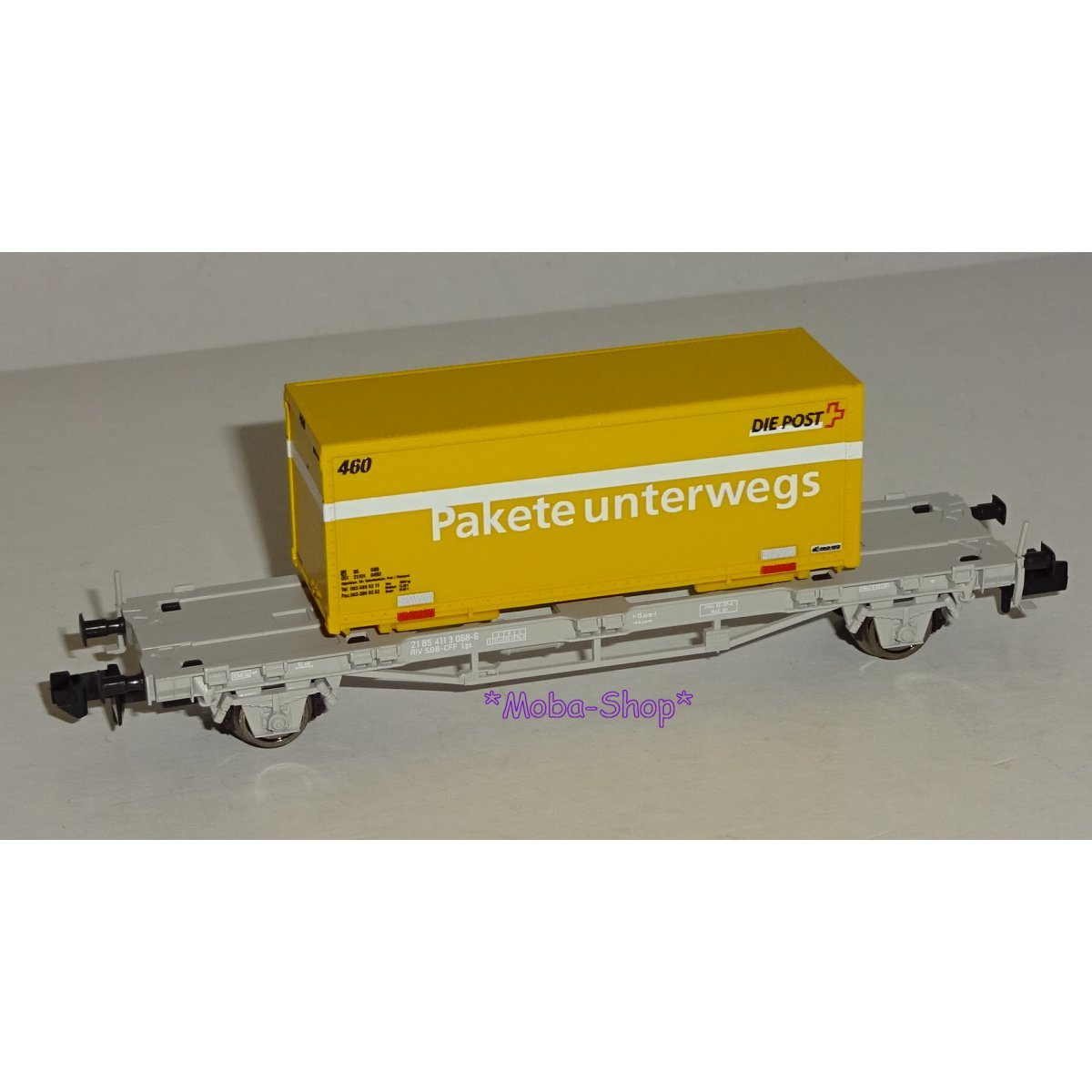 Fleischmann 931485-W2 Containertragwagen 460 »Pakete unterwegs« SBB