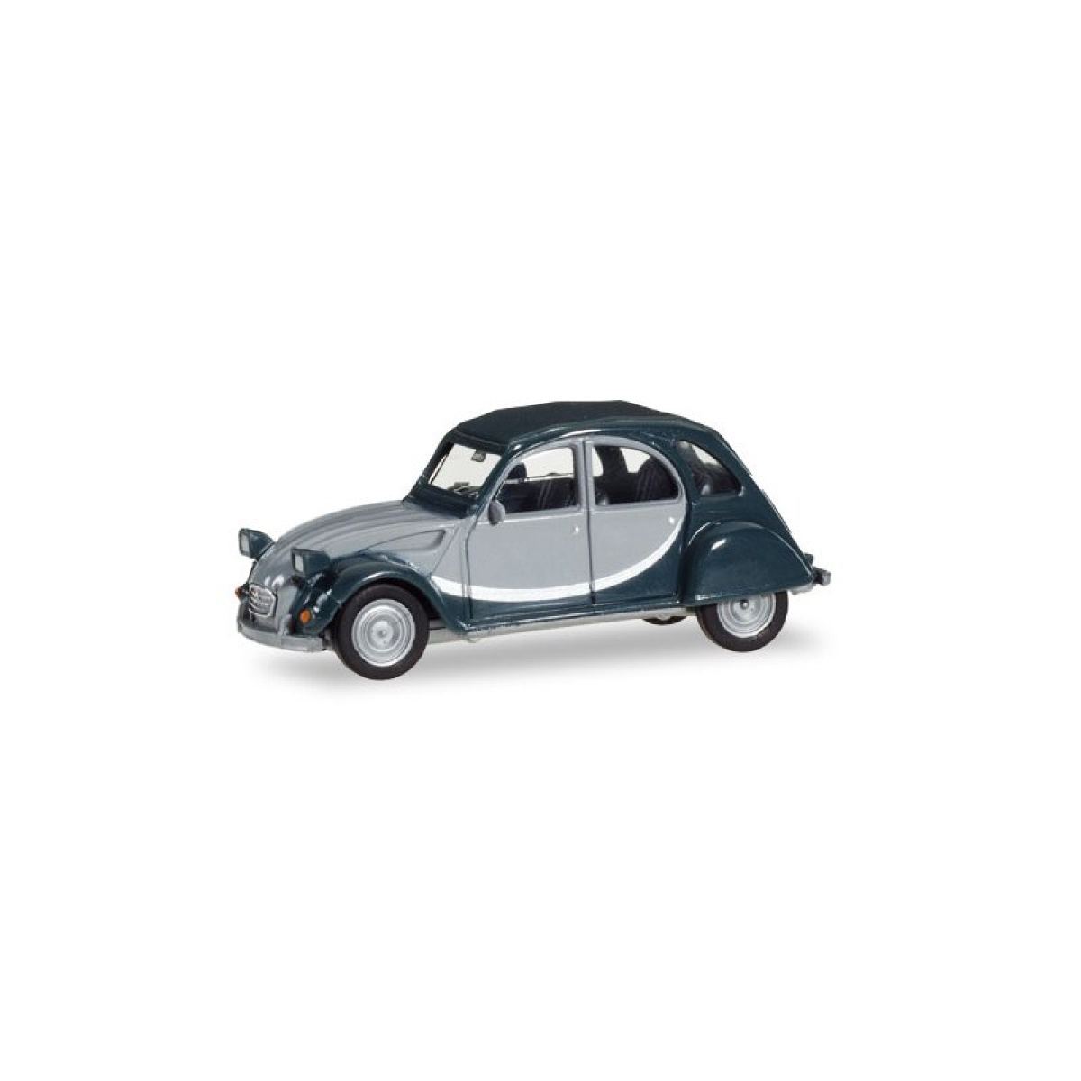 Herpa 020817-005 Citroen 2 CV Charleston, hellgrau/dunkelgrau