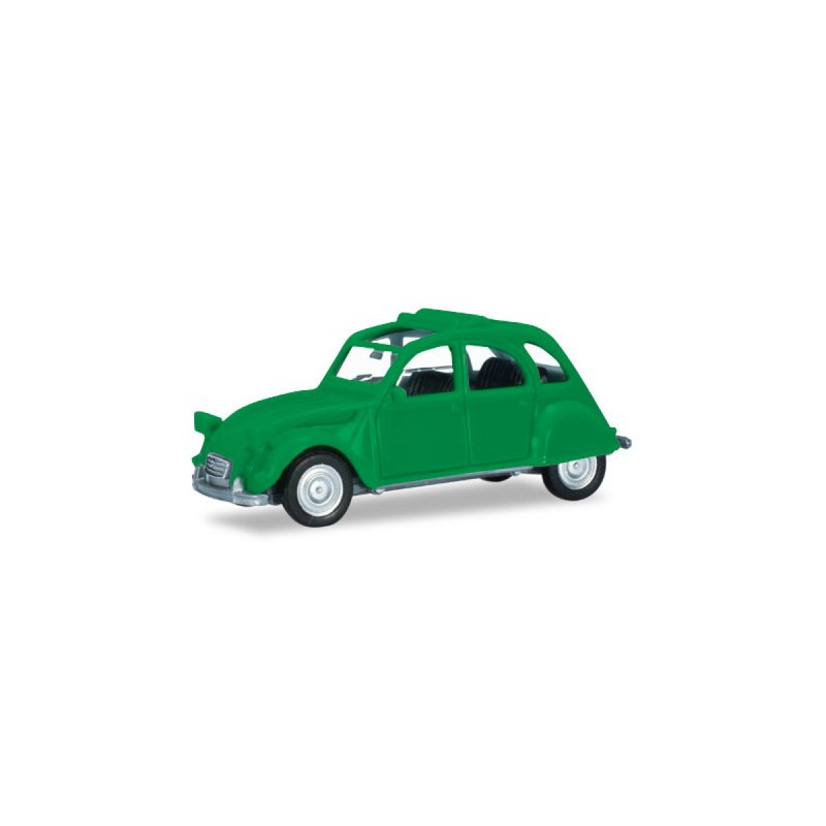 Herpa 020824-005 Citroen 2 CV Faltdach offen, verkehrsgrün