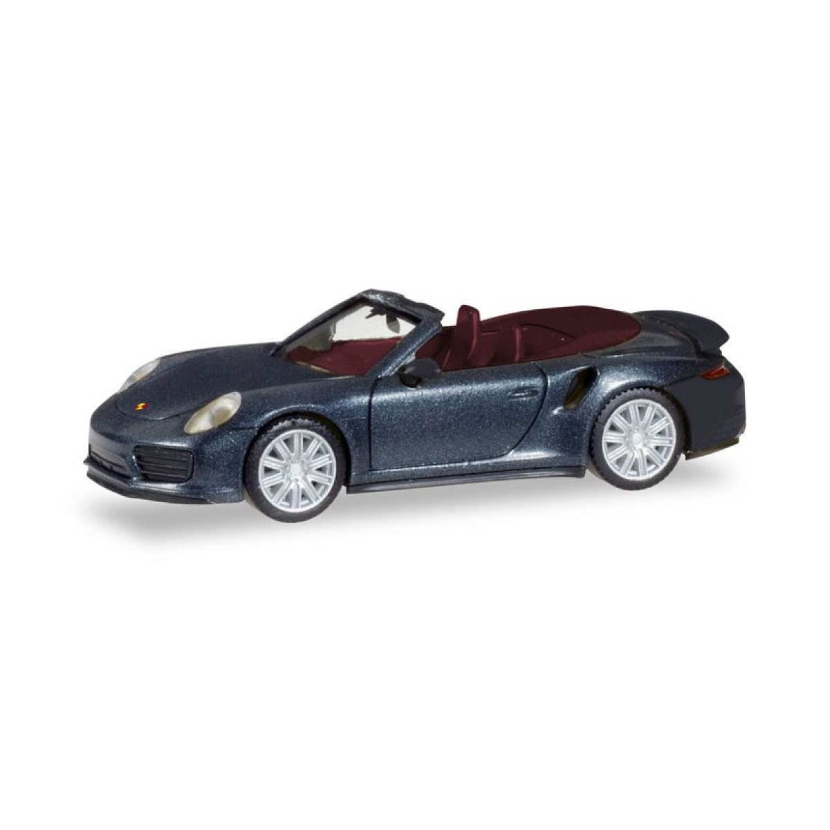 Herpa 038928 Porsche 911 Turbo Cabriolet, tiefschwarzmetallic