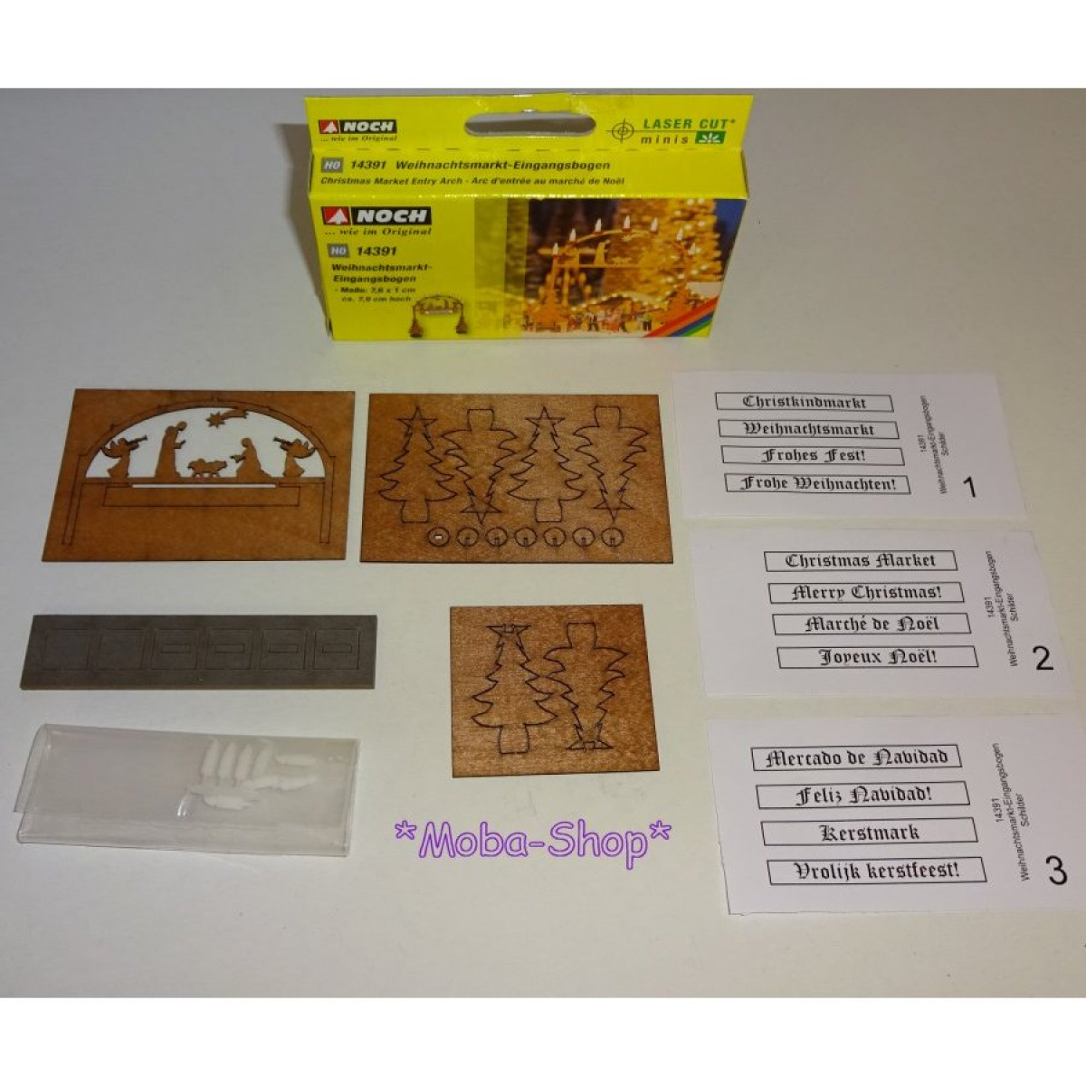 NOCH 14391 H0 LC minis »Weihnachtsmarkt-Eingangsbogen«