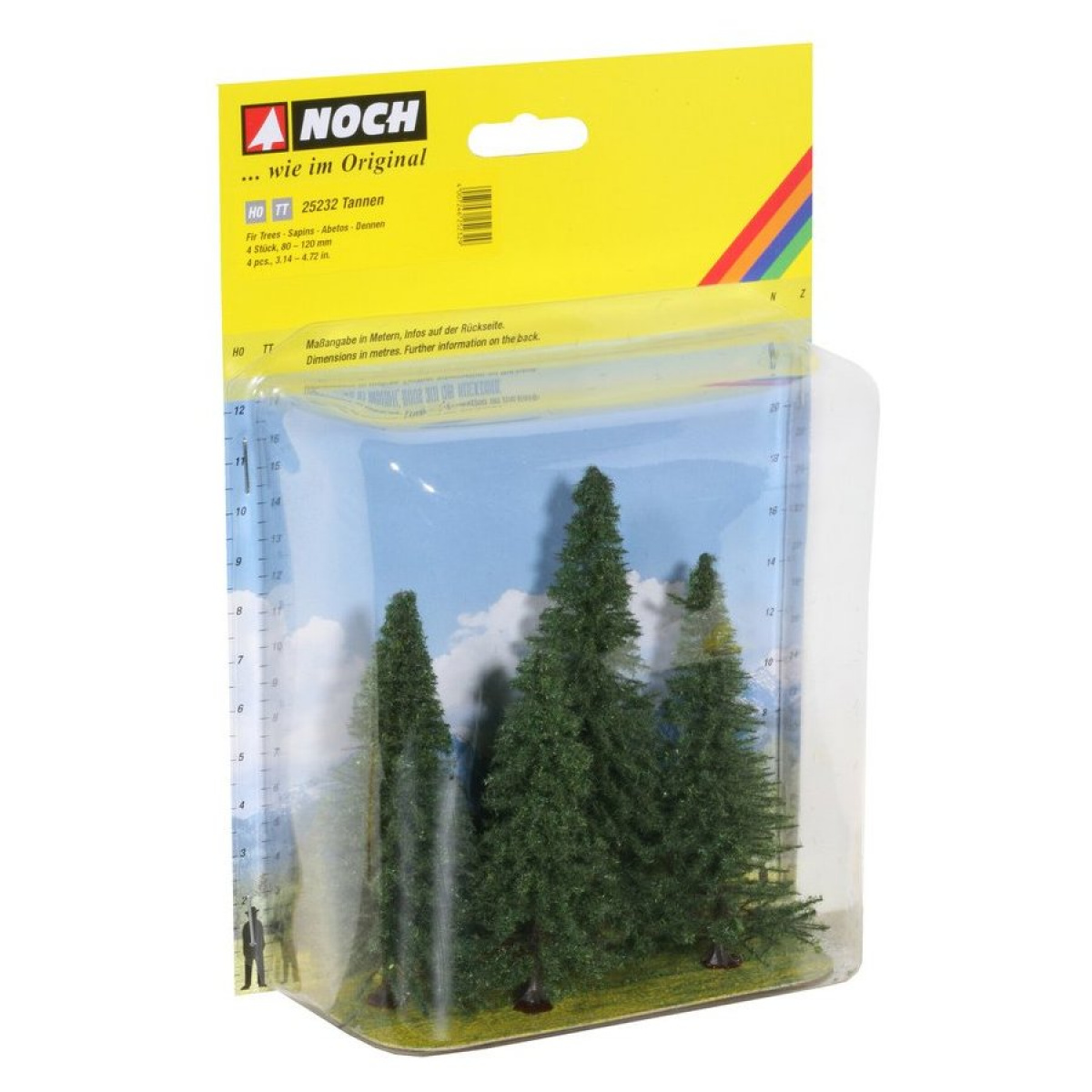 NOCH 25232 H0/TT Tannen, 4 Stück