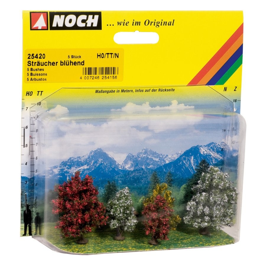 NOCH 25420 H0/TT/N Sträucher, blühend, 5 Stück