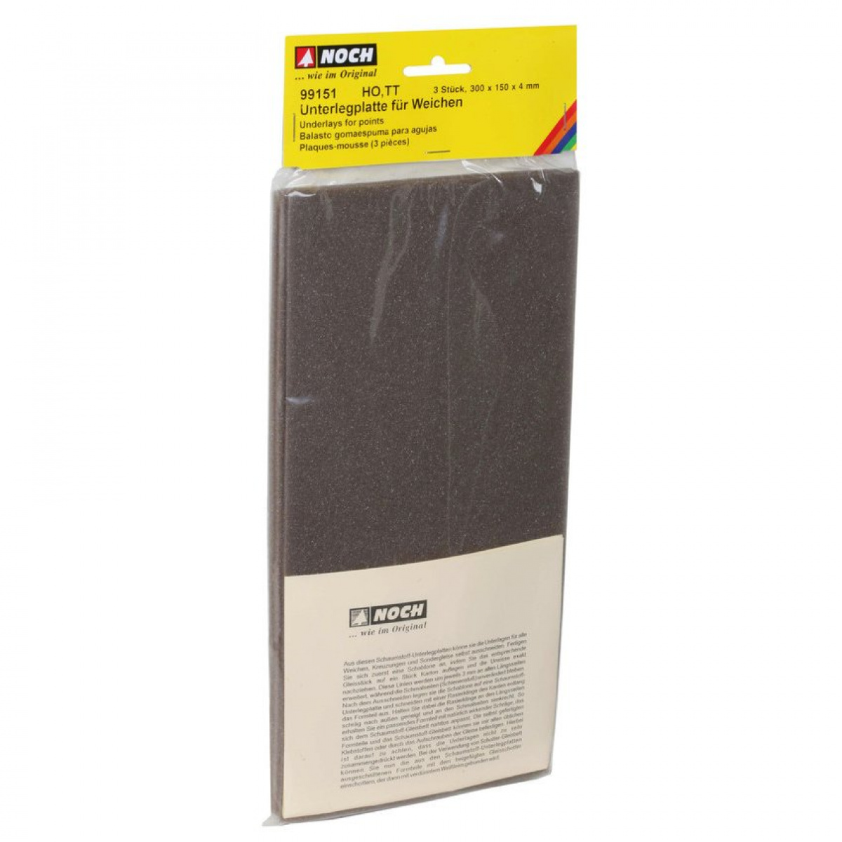 NOCH 99151 H0/TT Mössmer Schaumstoff-Platten, Schotter braun