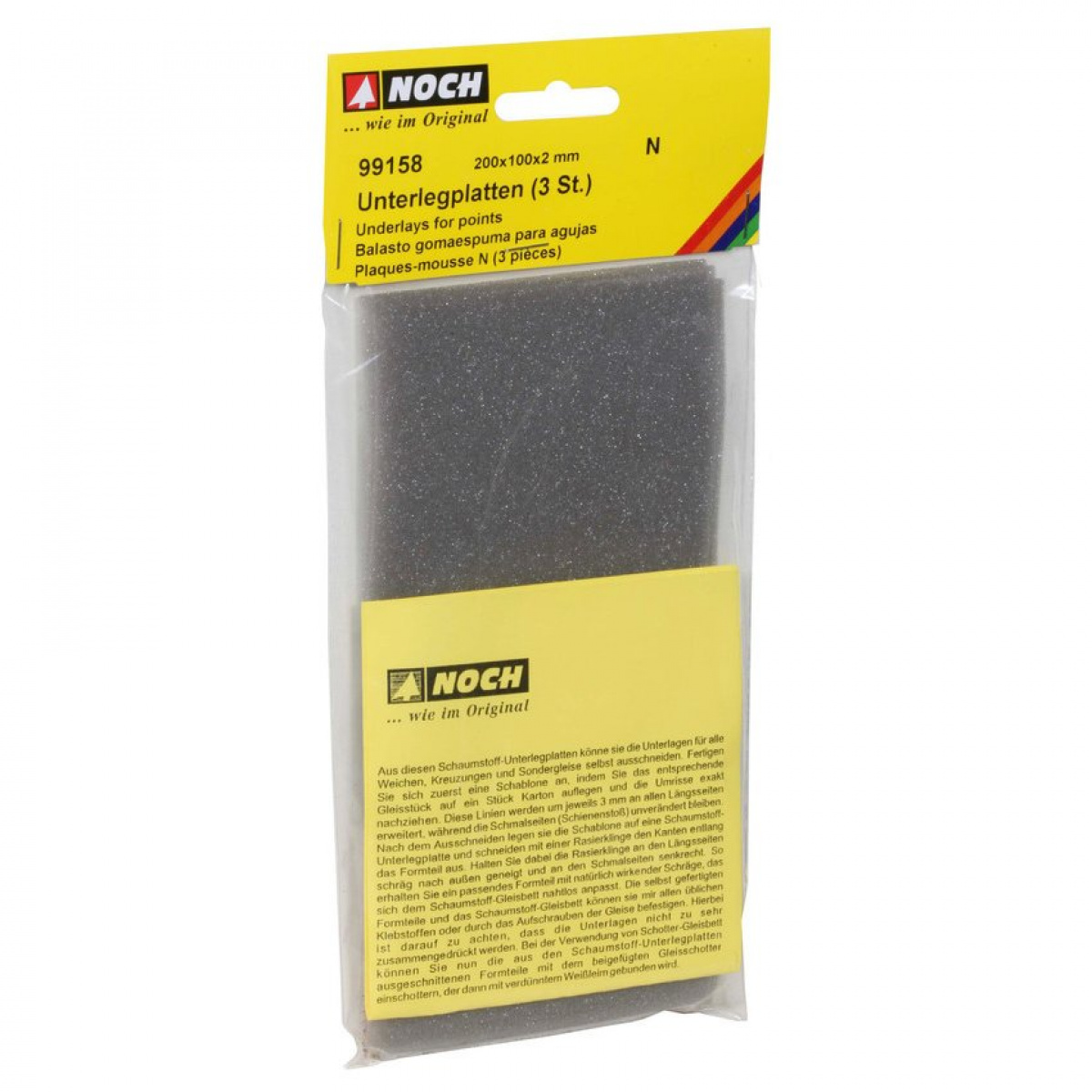 NOCH 99158 N Mössmer Schaumstoff-Platten, Schotter braun