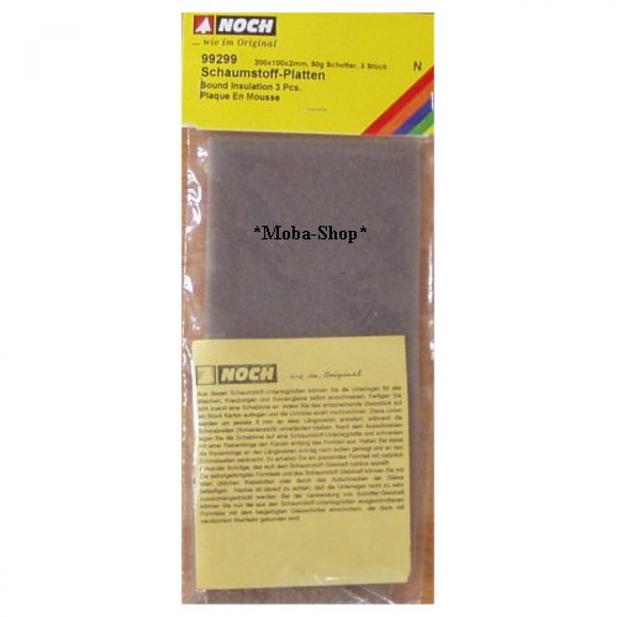NOCH 99299 N Mössmer Schaumstoff-Platten, Schotter braun