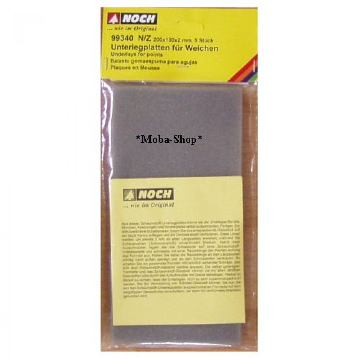 NOCH 99340 N/Z Mössmer Schaumstoff-Platten