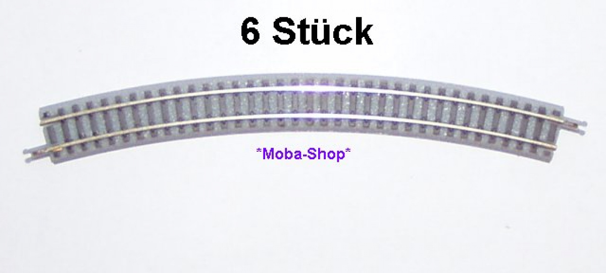 Rokuhan R015 (Noch 97015) Z Gleis gebogen R270 30°, 6 Stück