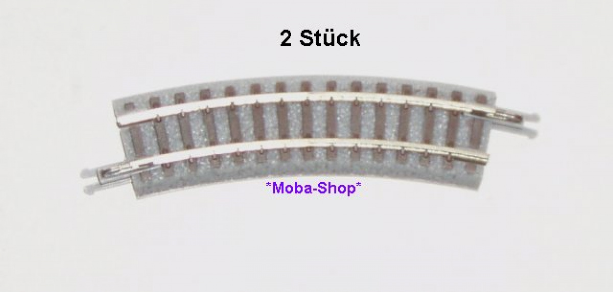 Rokuhan R019 (Noch 97019) Z Gleis gebogen R127 26°, 2 Stück