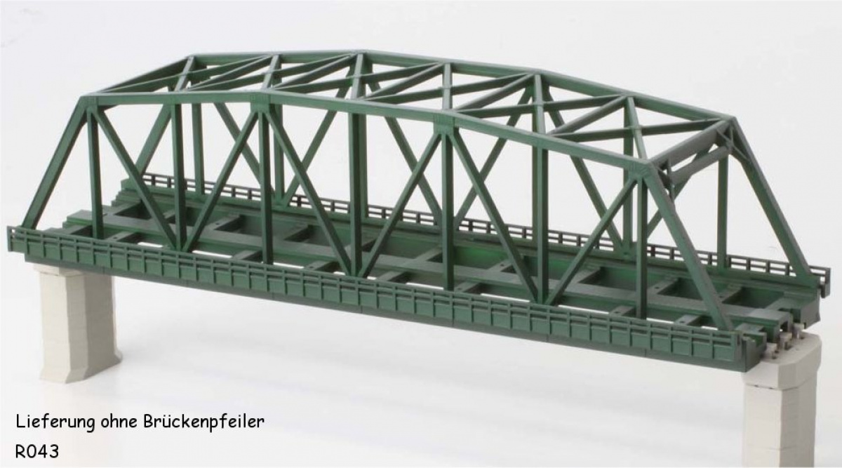 Rokuhan R043 (Noch 97043) Z Kastenbrücke 2-gleisig, 220mm, dunkelgrün