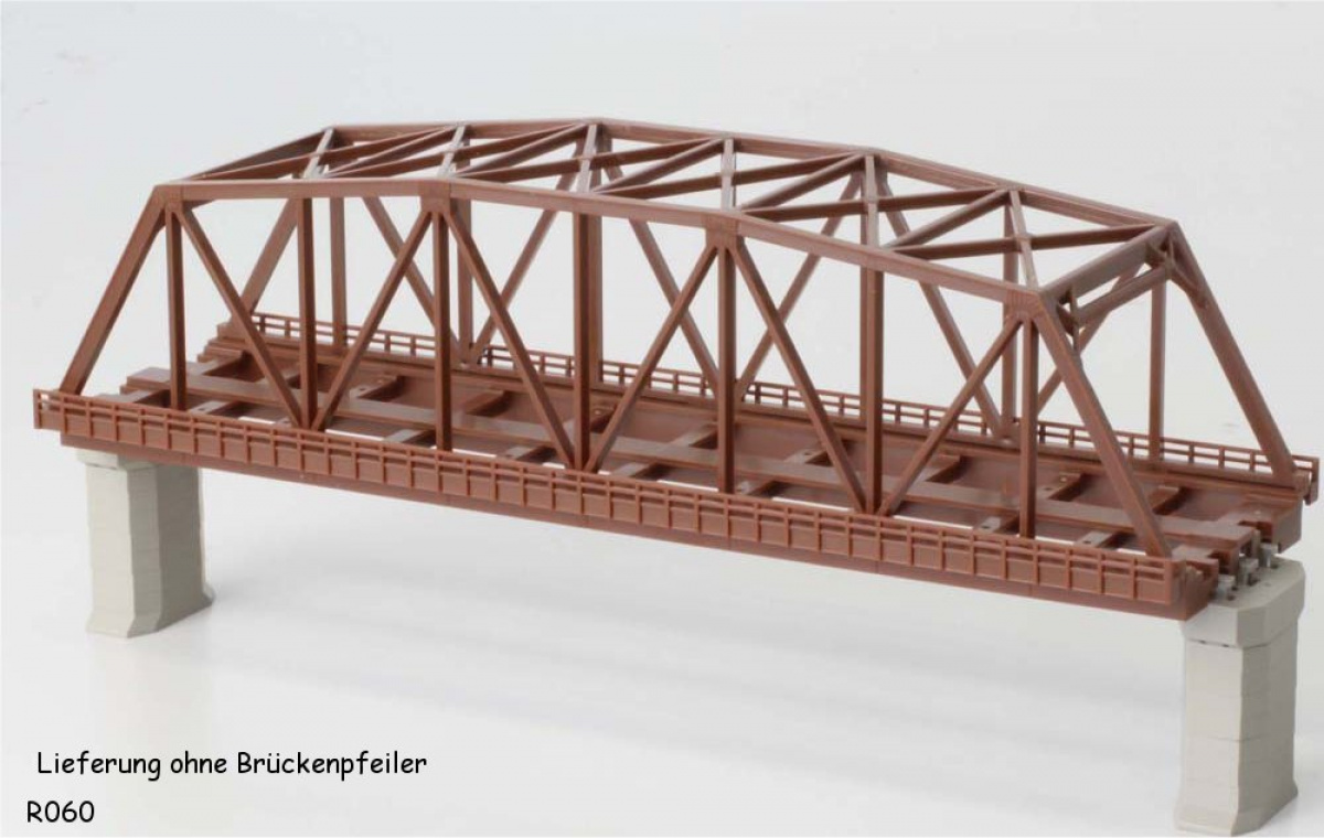 Rokuhan R060 (Noch 97060) Z Kastenbrücke 2-gleisig, 220mm, braun