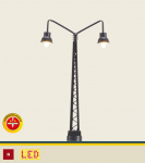 Brawa 83011 N Gittermastbogenleuchte, 2-fach, Stecksockel mit LED