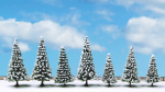 NOCH 25087 Schneetannen, 7 Stück, 8-12cm hoch