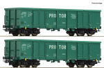 ROCO 77032 H0 2-tlg. Set Offene Güterwagen, PROTOR